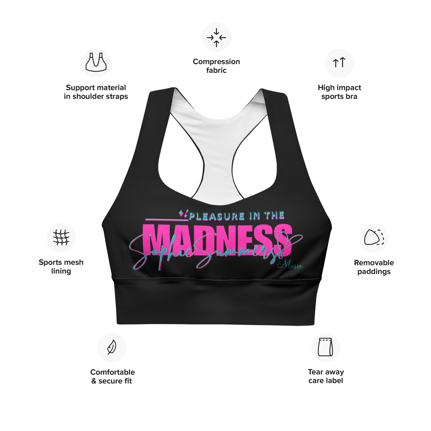 Sophie Summers Sports Bra - Pleasure In The Madness