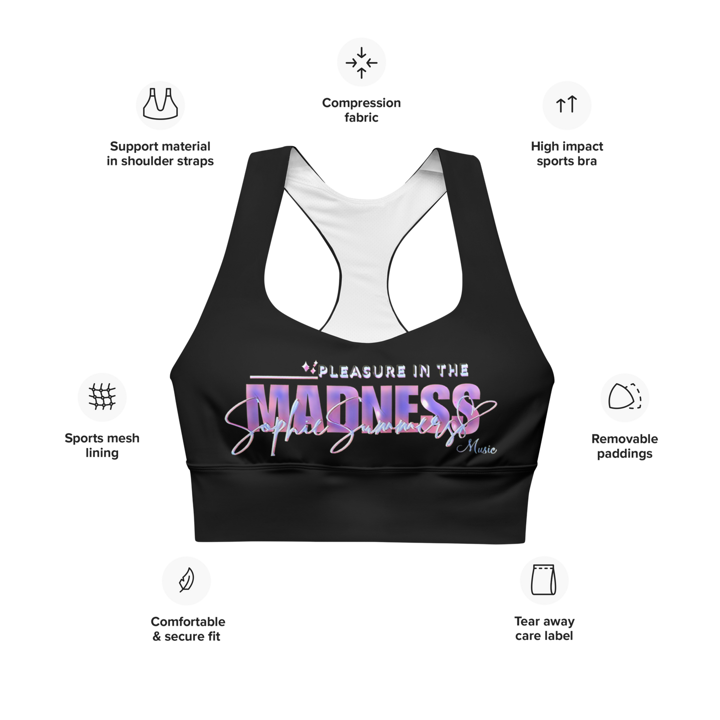 Sophie Summers Sports Bra - Pleasure In The Madness (Dream)